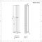 Radiateur design vertical - 160 cm x 22,5 cm - Chromé - Delta