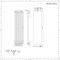 Radiateur design vertical – Anthracite – 180 cm x 40 cm – Rubi