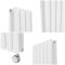 Radiateur électrique design vertical - Blanc – 160 cm x 23,6 cm - Double rang - Avec élément électrique Bluetooth - Vitality