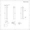 Radiateur design électrique vertical - Blanc – 160 cm x 23,6 cm x 7,8 cm - Vitality