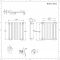 Radiateur design électrique horizontal - Blanc - 63,5 cm x 59 cm x 5,5 cm - Vitality