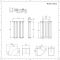 Radiateur design horizontal –  Raccordement latéral – 63,5 cm x 41,3 cm – Blanc – Double rangs – Vitality Caldae