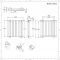 Radiateur design horizontal – Blanc – 63,5 cm x 59 cm – Double rangs – Vitality