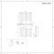 Radiateur design horizontal –  Raccordement latéral – 63,5 cm x 100 cm – Blanc – Double rangs – Vitality Caldae