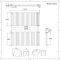Radiateur design horizontal –  Raccordement latéral – 63,5 cm x 141,6 cm – Blanc – Double rangs – Vitality Caldae