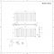 Radiateur design horizontal –  Raccordement latéral – 63,5 cm x 164,7 cm – Blanc – Double rangs – Vitality Caldae