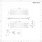 Radiateur design horizontal – 40 cm x 164,7 cm – Blanc – Double rangs – Vitality