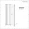 Radiateur design vertical -  Blanc - 150 cm x 35,4 cm - Vitality
