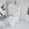 Meuble WC avec cuvette et lave-main moderne - Blanc - 50 cm x 89 cm – Cluo