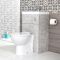 Meuble WC avec cuvette et lave-main – Gris béton – 50 cm x 89 cm – Cluo