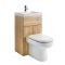 Meuble lave-mains et WC – 50 cm x 89 cm – Effet chêne - Cluo
