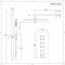 Kit de douche thermostatique avec inverseur – Kit vidage-remplissage baignoire, pommeau et kit douchette sur rampe – 3 fonctions – Chromé - Kubix