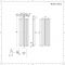 Radiateur design vertical – Raccordement central – Anthracite – 178 cm x 59 cm – Double rangs – Vitality Caldae