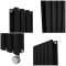 Radiateur design électrique vertical - Noir – 178 cm x 23,6 cm x 7,8 cm - Vitality