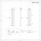 Radiateur design vertical – Blanc – 178 cm x 35,4 cm – Vitality