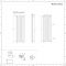 Radiateur design vertical –  Raccordement central – 178 cm x 59 cm – Blanc – Double rangs – Vitality Caldae