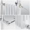 Sèche-serviettes électrique rétro - Blanc & Chrome - 93cm x 45cm x 23cm - Elizabeth