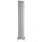 Radiateur vertical style fonte mixte – Blanc – 150 cm x 29 cm – Double rangs – Choix de robinets et de thermostat Wi-Fi – Windsor