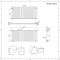 Radiateur design horizontal - Blanc - 60 cm x 141,6 cm x 5,6 cm - Vitality