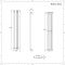 Radiateur design vertical – Blanc – 140 cm x 23,6 cm – Vitality