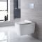 Pack WC suspendu moderne – Bâti-support haut – Blanc – Choix de plaque de déclenchement - Sandford