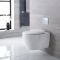 Pack WC suspendu moderne – Sans bride – Bâti-support – Blanc - Choix de plaque de déclenchement - Kenton