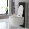 Meuble WC avec WC sans bride Otterton - Noir – 50 cm - Saru