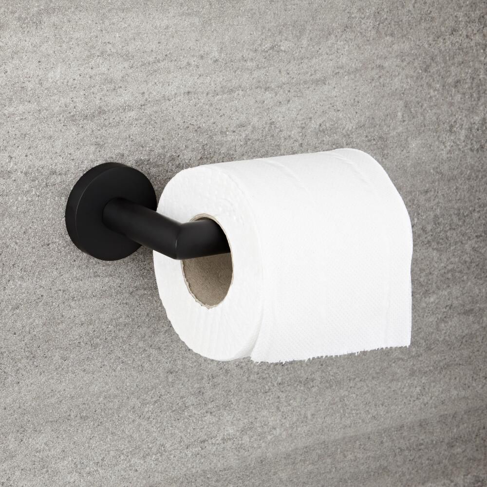 Porte papier toilette noir mat