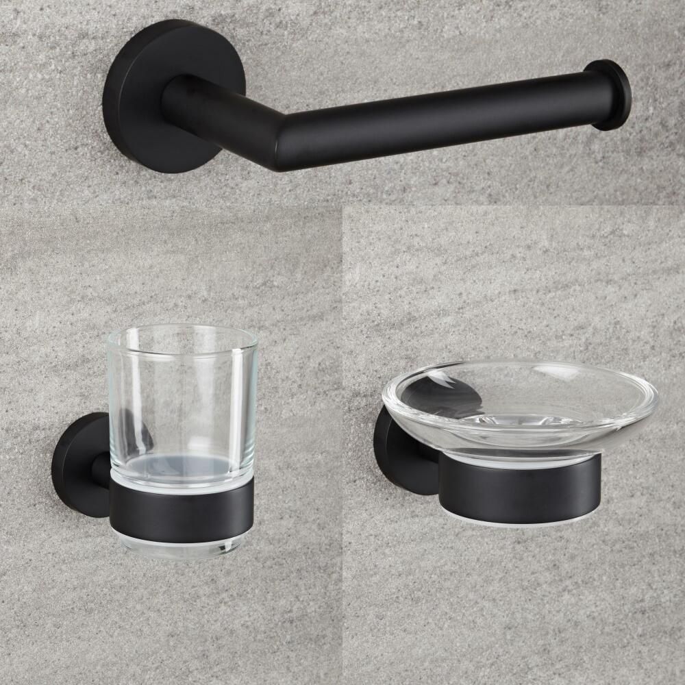 Accessoires salle de bain design noir ~ BLACK MARQUINA – Maison Liv