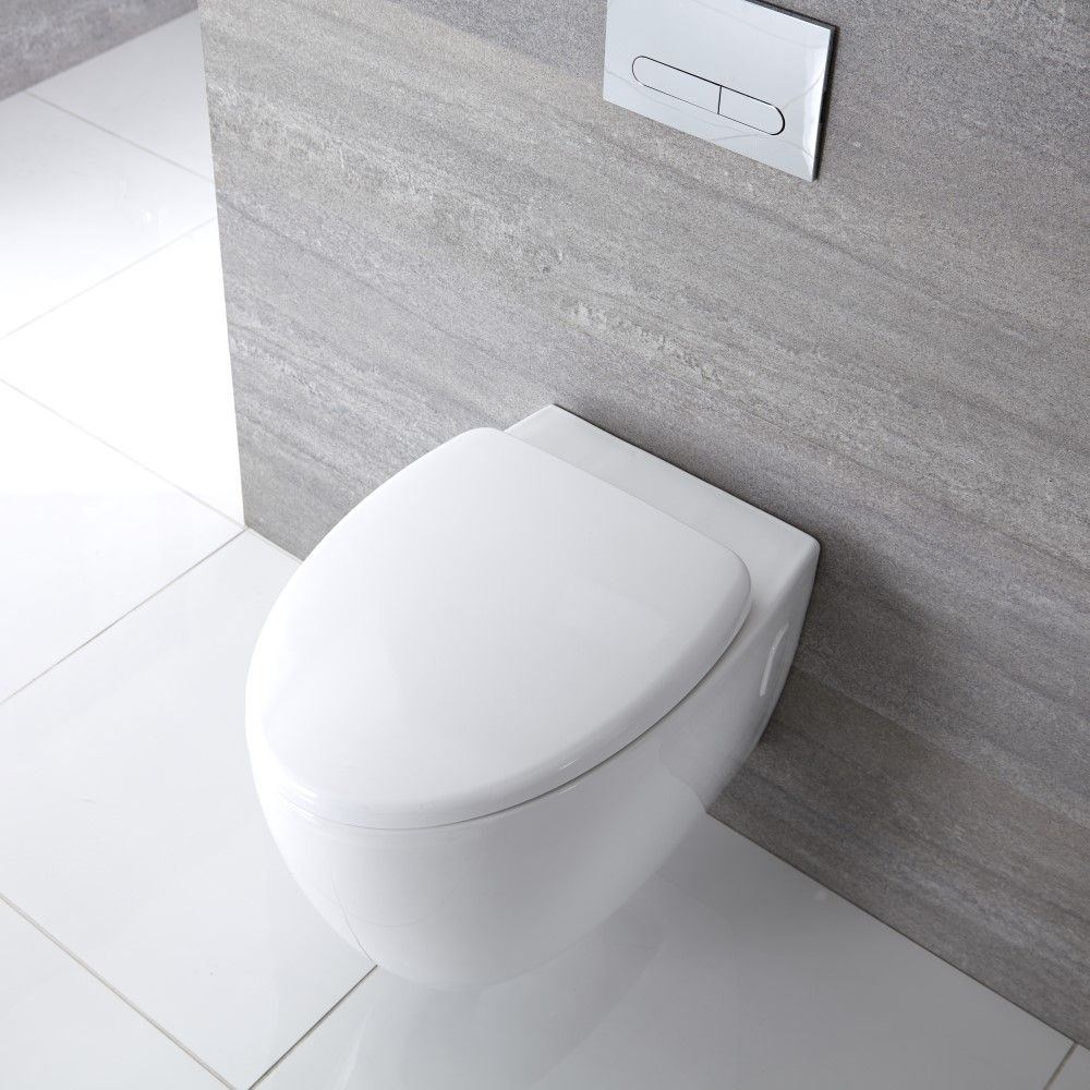 Rainsworth Abattant WC avec Frein de Chute, Lunette de Toilette Clipsable  avec une Capacité de Charge 150 kg, Lunette WC Antibactérien, Lunette de