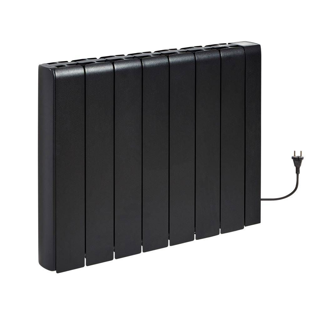 Radiateur électrique à inertie sèche 2000 W HEALLUX Cristaal horizontal  noir