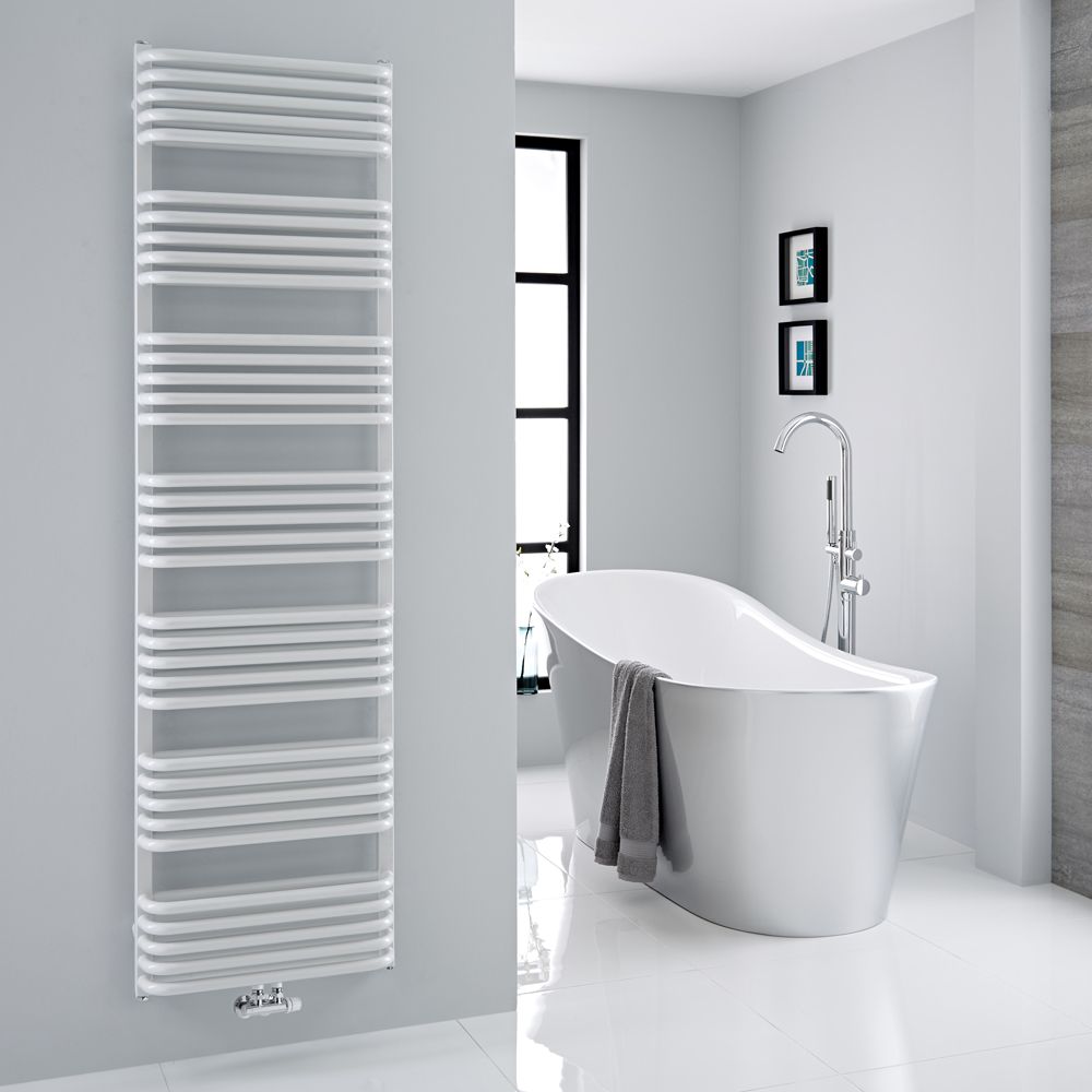 Radiateur sèche-serviettes eau chaude CODA 80 x 50 cm blanc