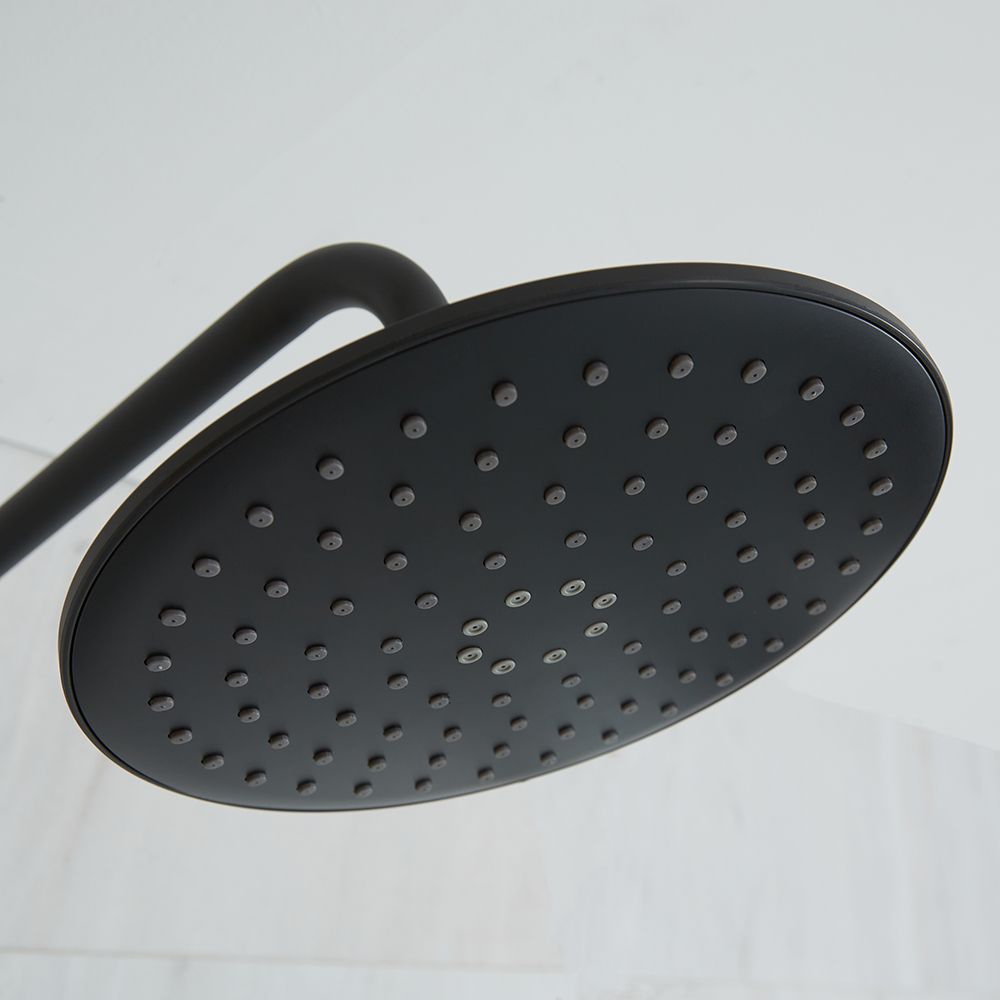 Colonne de douche thermostatique avec mitigeur barre, pommeau rond et  douchette – Noir - Nox