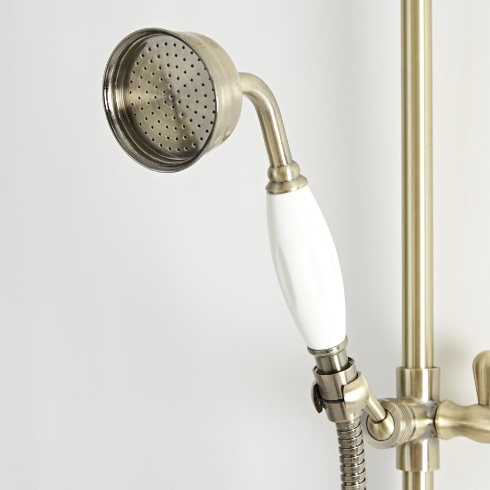 Colonne de douche rétro avec douchette (sans robinetterie) – Bronze huilé -  Elizabeth