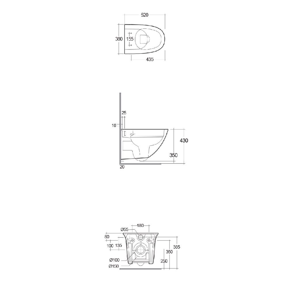 Ensemble cuvette WC suspendue sans bride avec abattant à fermeture douce et  bidet suspendu – Choix de finitions – RAK Feeling x Hudson Reed