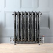 Radiateur électrique horizontal – Style fonte – Anthracite – 3 rangs – 30 cm  x 101 cm - Choix de thermostat Wi-Fi - Windsor