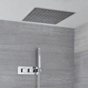 Hotbath Cobber ensemble de douche encastré thermostatique avec 2 robinets  d'arrêt m106 laiton vieilli - IBS70AB5 