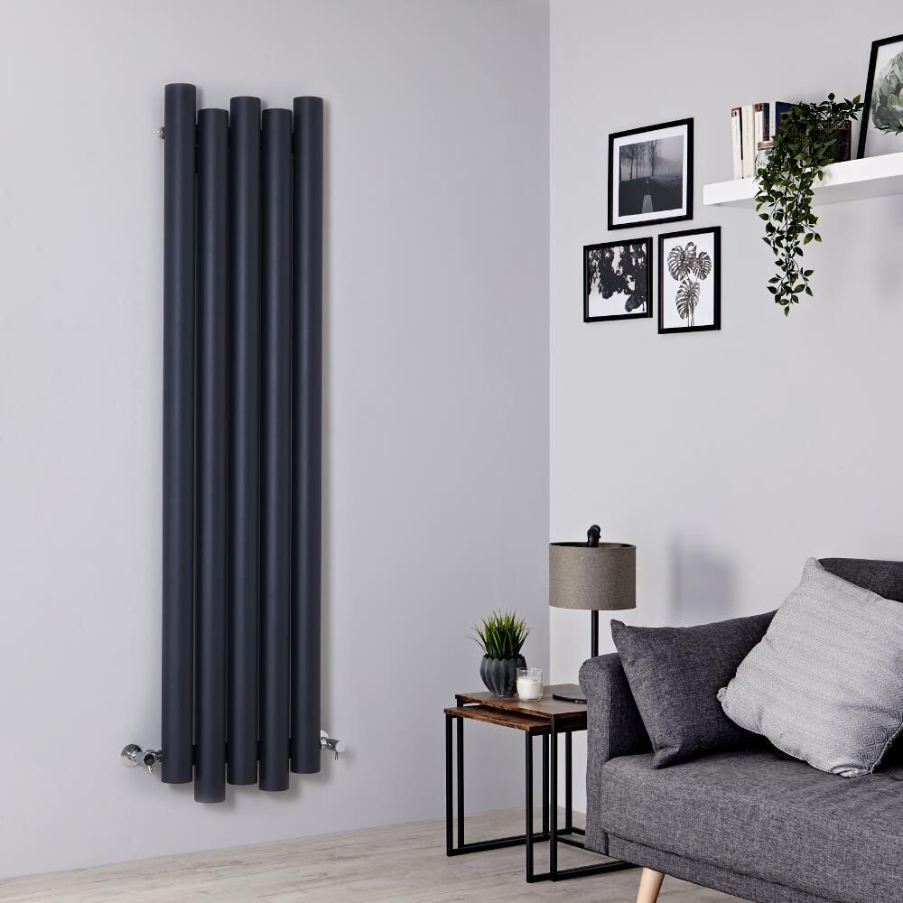 Radiateur aluminium design vertical – Anthracite – 160 cm x 39 cm - Laeto