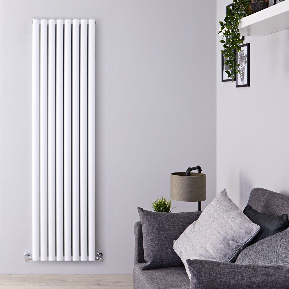Radiateur design vertical - 180 cm x 47 cm - Aluminium - Blanc - Vitality Air