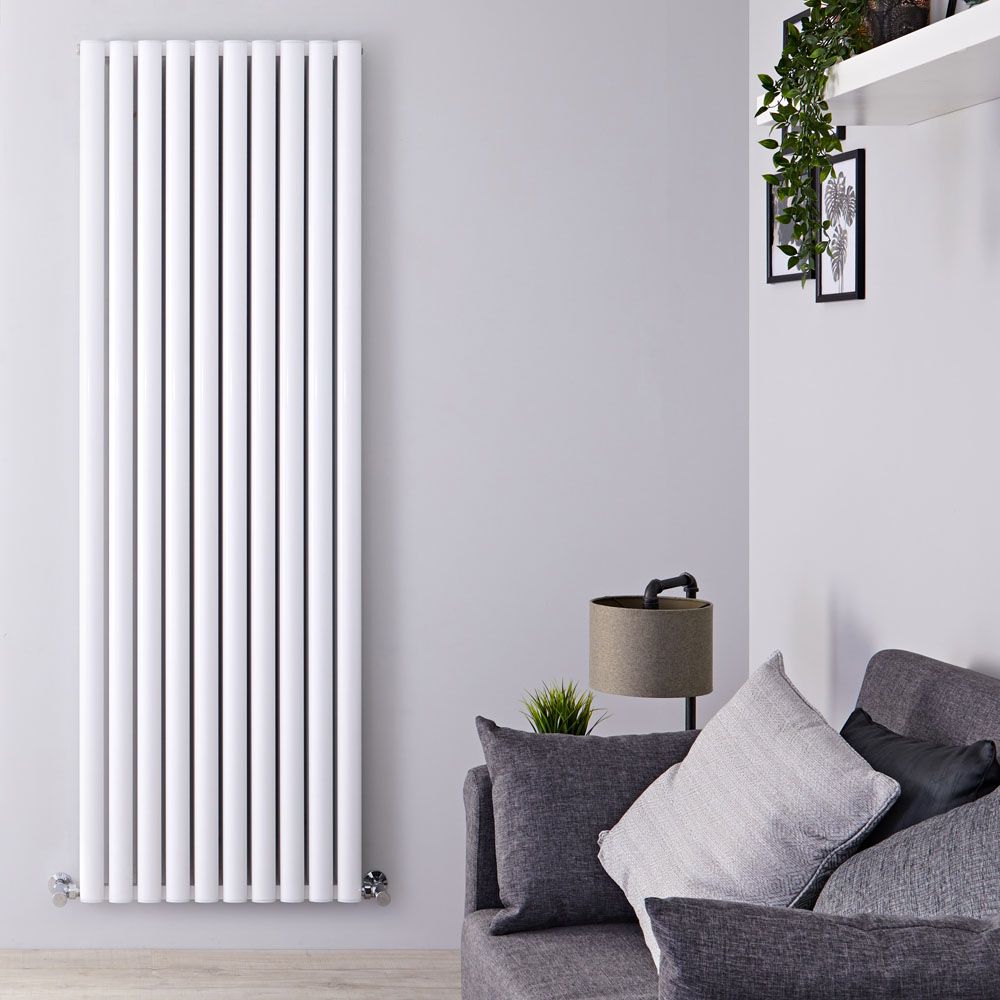 Radiateur design vertical - 180 cm x 59 cm - Aluminium - Blanc - Vitality Air