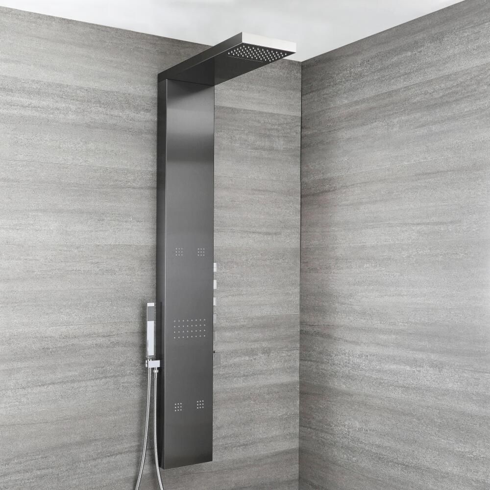 Colonne de douche thermostatique – Gris métallisé – Select