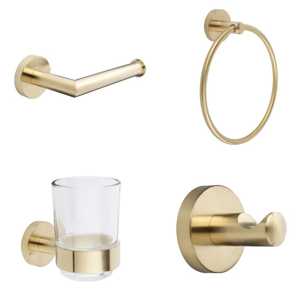 Pack de 4 accessoires - Or satiné - Ayanna