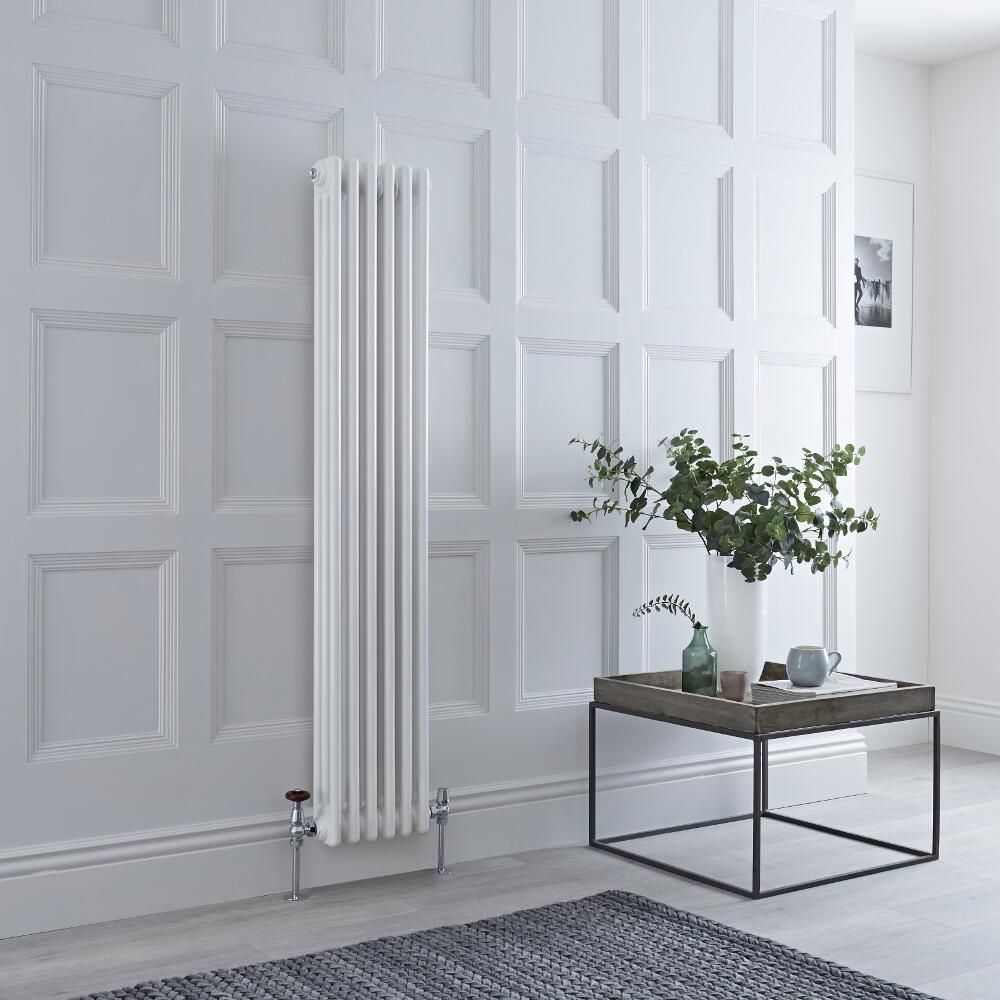 Radiateur style fonte rétro vertical – Blanc - Triple rang – Choix de tailles - Windsor