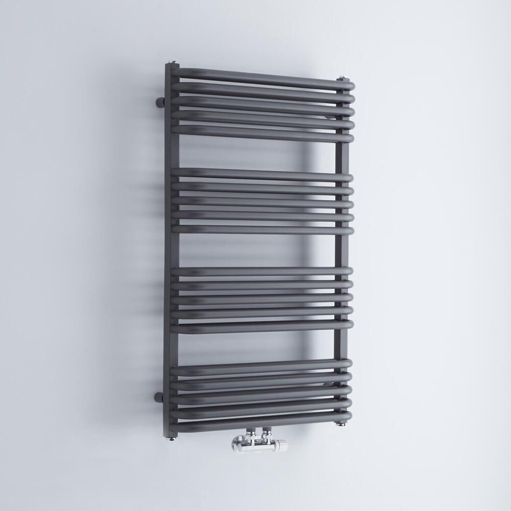 Sèche-serviettes eau chaude - Anthracite - 100 x 60 cm - Arch