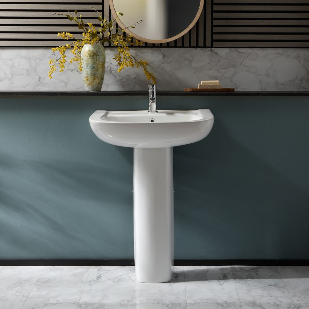 Lavabo sur colonne - 60 cm (1 trou) - Milton