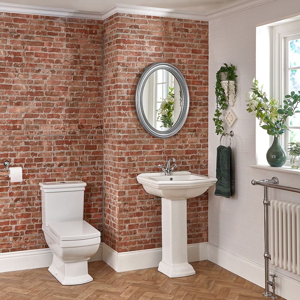 Pack WC et lavabo rétro – Monotrou – Blanc – Chester