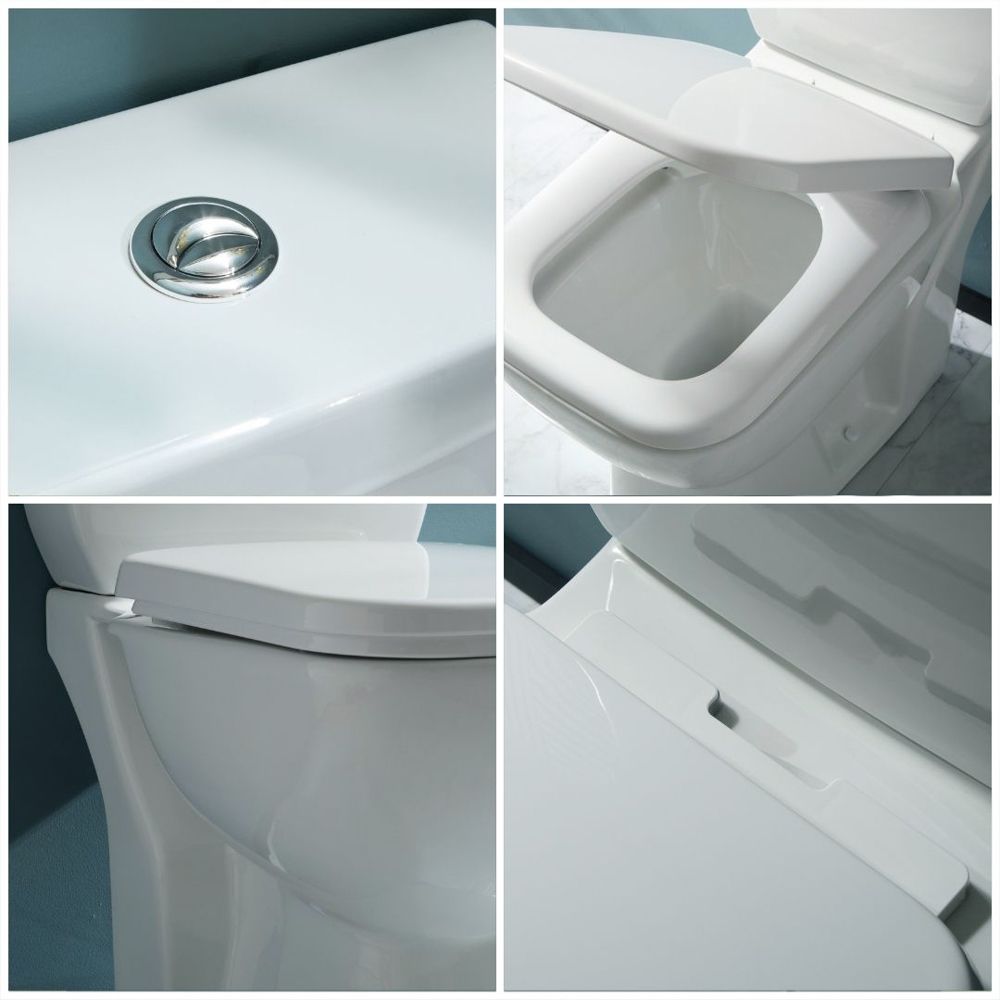 Pack WC Zentrum à poser, caréné, 61 cm, S/H, abattant Duroplast, fermeture douce