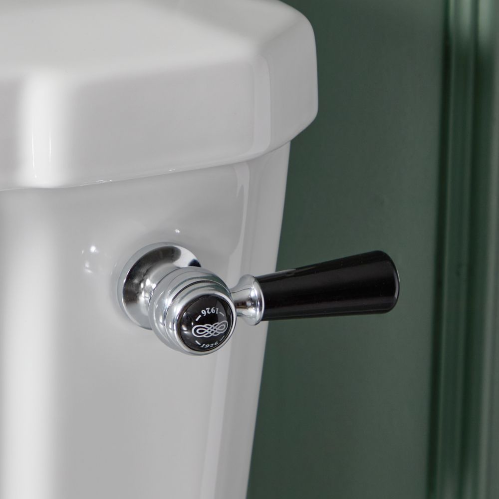 Commande chasse d'eau rétro pour pack WC – Chromé et noir - Elizabeth