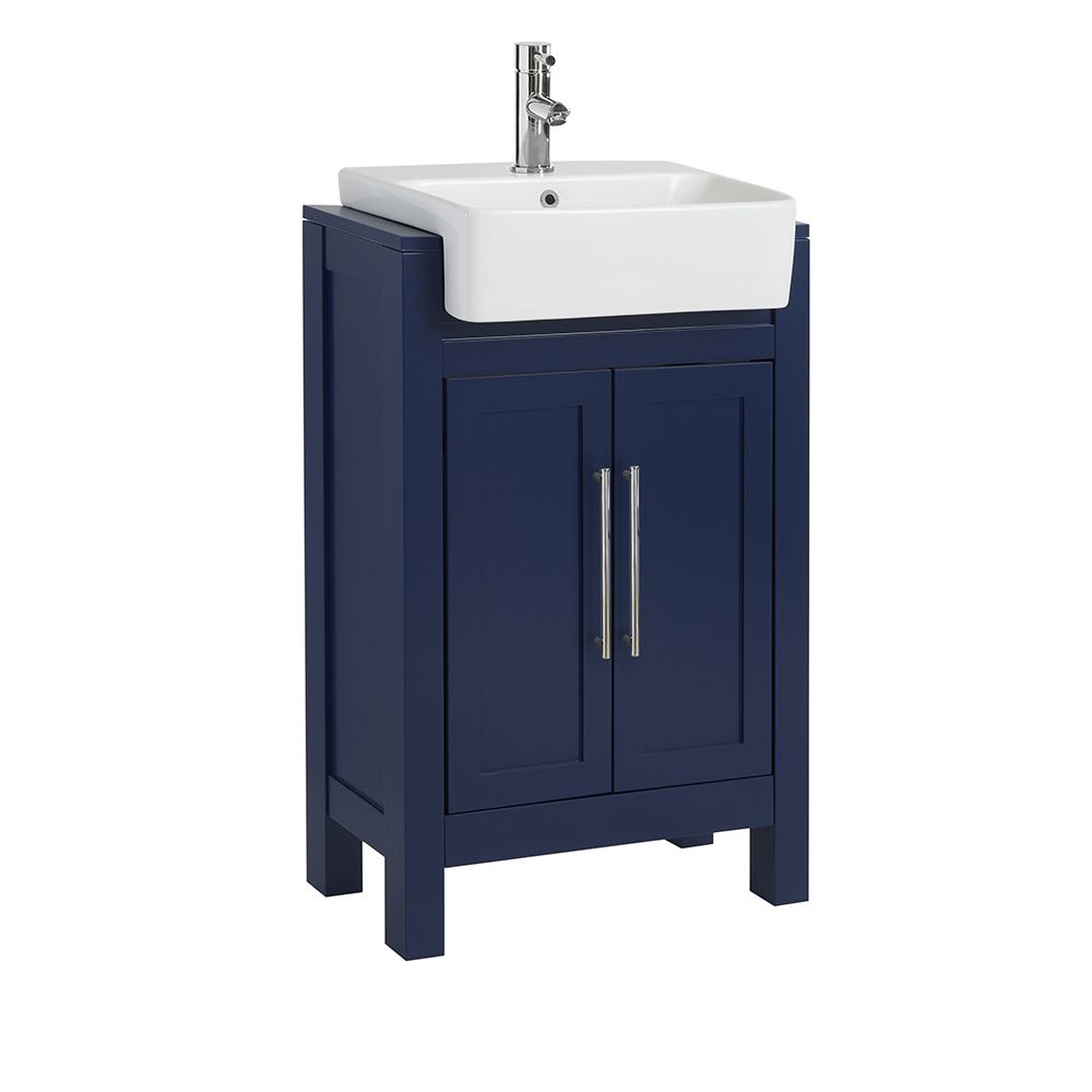 Meuble lave-mains - Avec lavabo – 55 cm – Choix de finitions et de poignées – Warwick