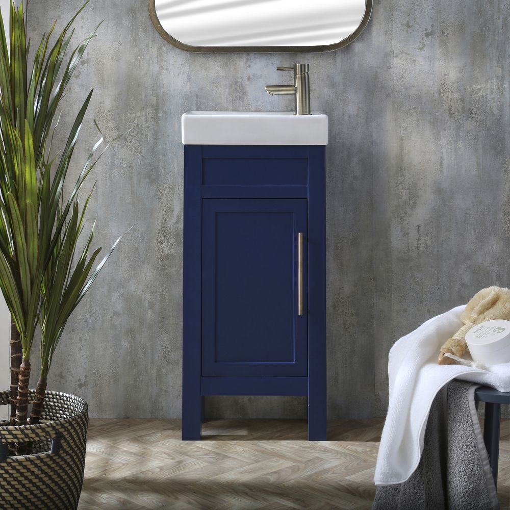 Meuble lave-mains avec lavabo – 40 cm – Choix de finition de la poignée – Warwick